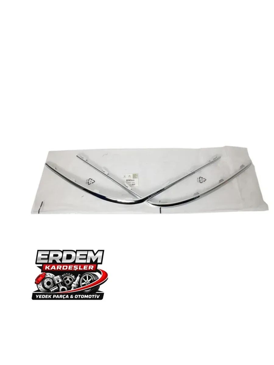 Peugeot 407 Sedan Arka Tampon Nikelaj Krom Çıta Takımı (2 Parça Komple - %100 Orijinal PSA - 7452.WA)