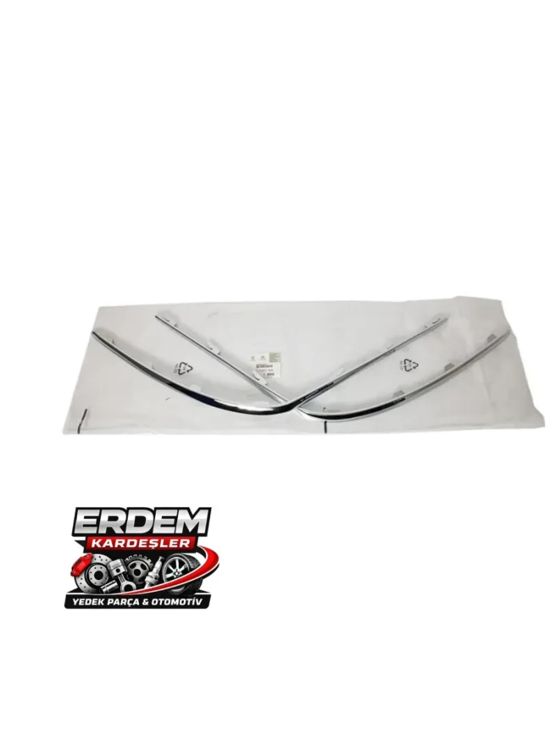 Peugeot 407 Sedan Arka Tampon Nikelaj Krom Çıta Takımı (2 Parça Komple - %100 Orijinal PSA - 7452.WA)