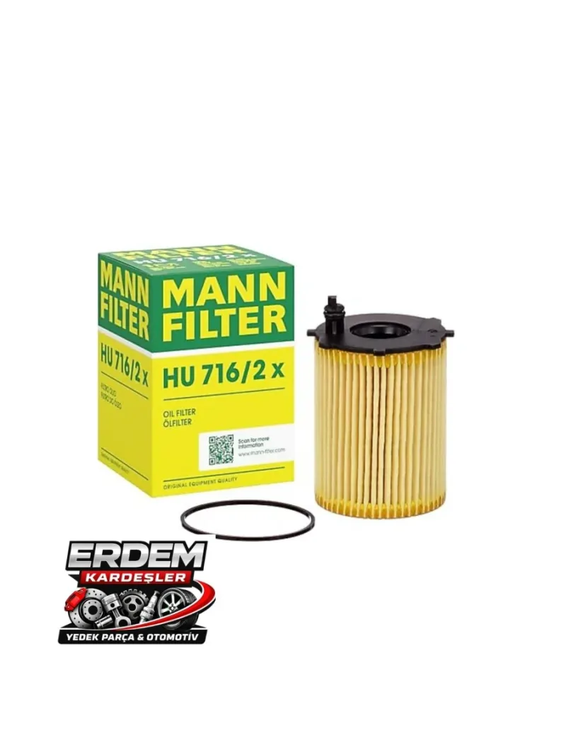 Peugeot & Citroen 1.6 HDi Yağ Filtresi Eleman Tip (MANN-FILTER HU 716/2 x - %100 Orijinal)