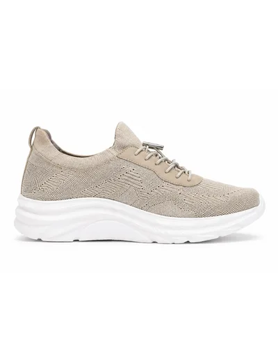 Cream Knit Motion Runner Kadın