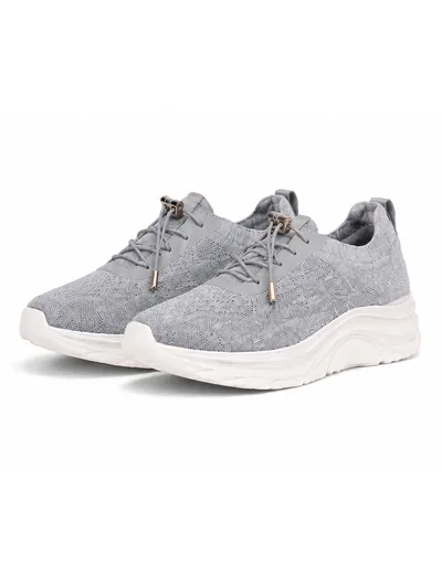 Silver Knit Runner Kadın