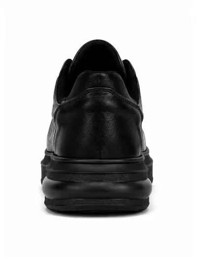 Black Monogram Leather Sneaker Erkek
