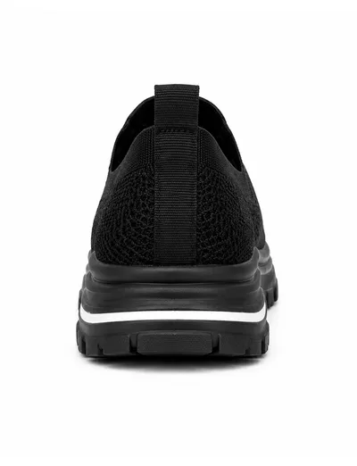 Black Knit Comfort Slip-On Kadın