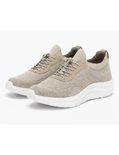 Cream Knit Motion Runner Kadın