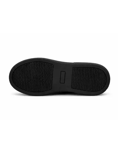 Black Monogram Leather Sneaker Erkek