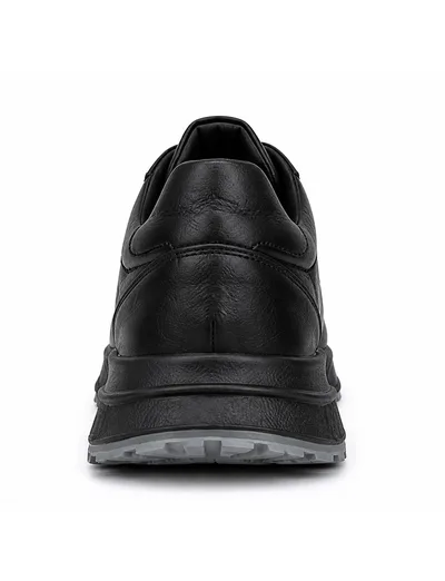 Black Terrain Leather Runner Erkek