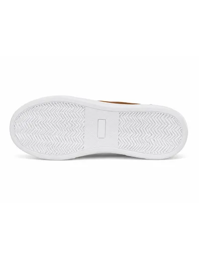 Cognac Leather Platform Sneaker Erkek