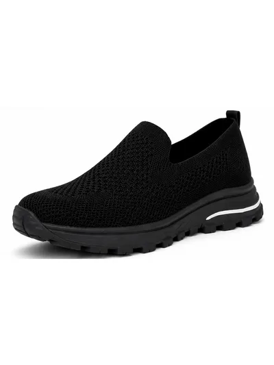 Black Knit Comfort Slip-On Kadın