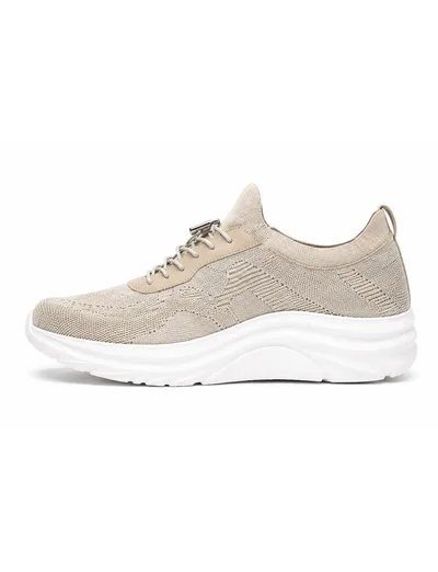 Cream Knit Motion Runner Kadın