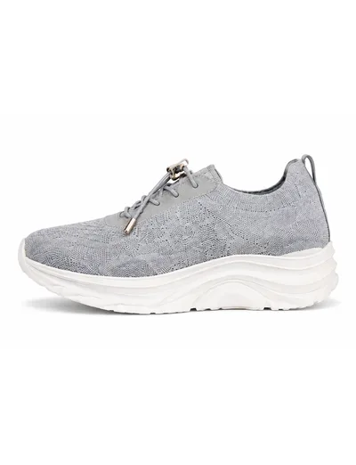 Silver Knit Runner Kadın