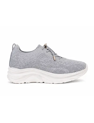 Silver Knit Runner Kadın
