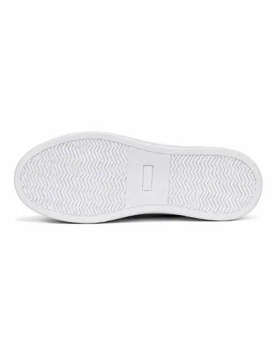 Noir Leather Platform Sneaker Erkek