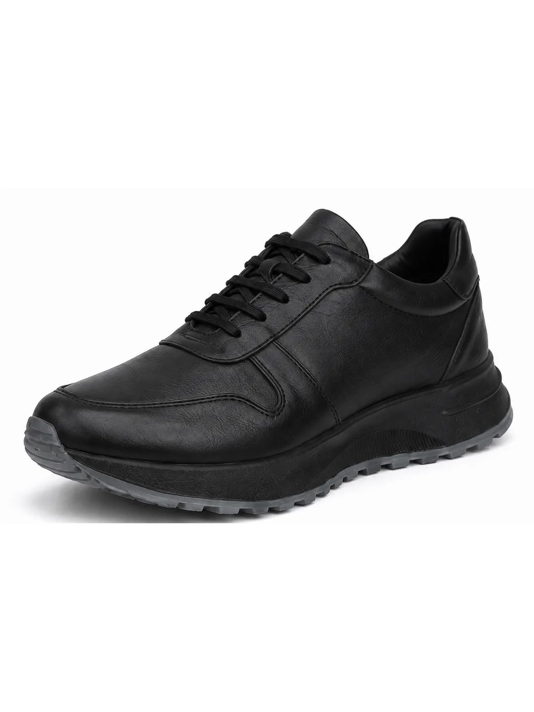 Black Terrain Leather Runner Erkek